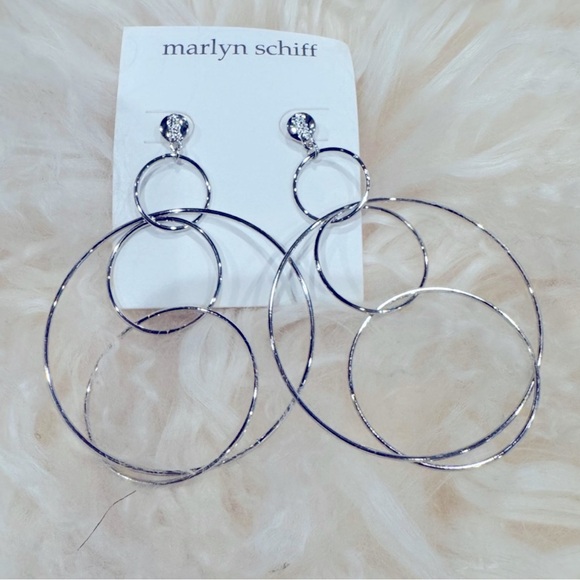 Marlyn Schiff Jewelry - Marlyn Schiff Silver Geometric Earrings -BRAND NEW